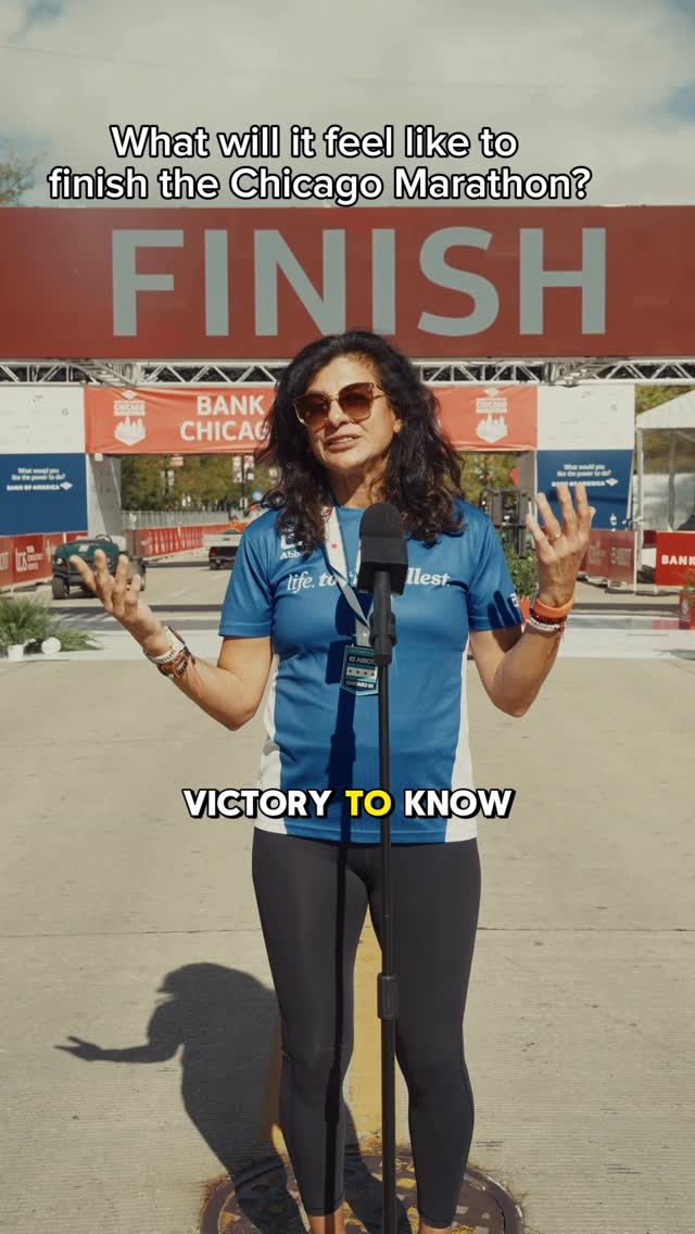 Instagram post by @samanthamacintyrexo for Abbott. Caption reads: That finish line feeling marathoners know and....