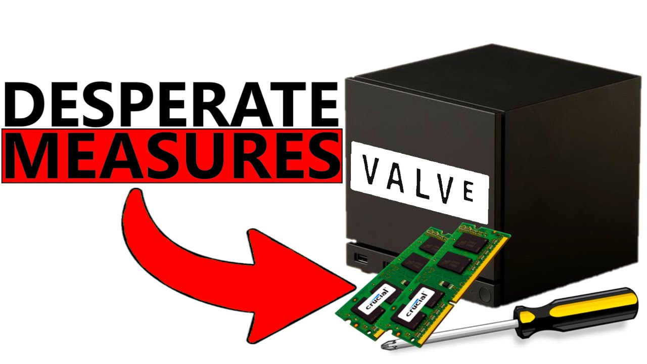 YouTube post by @MooresLawIsDead for IGN. Caption reads: Steam Machine Barebones Edition: Choice Born From....