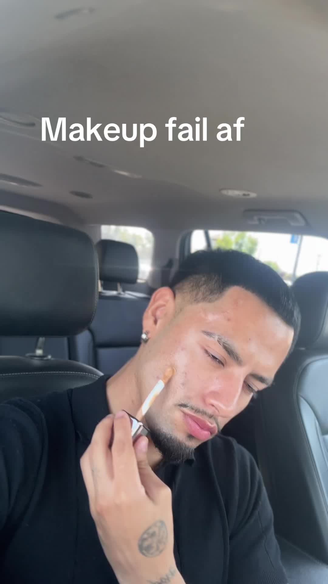 TikTok post by @heisjp143 for About-face Beauty. Caption reads: @about-face beauty the performer foundation  [...].