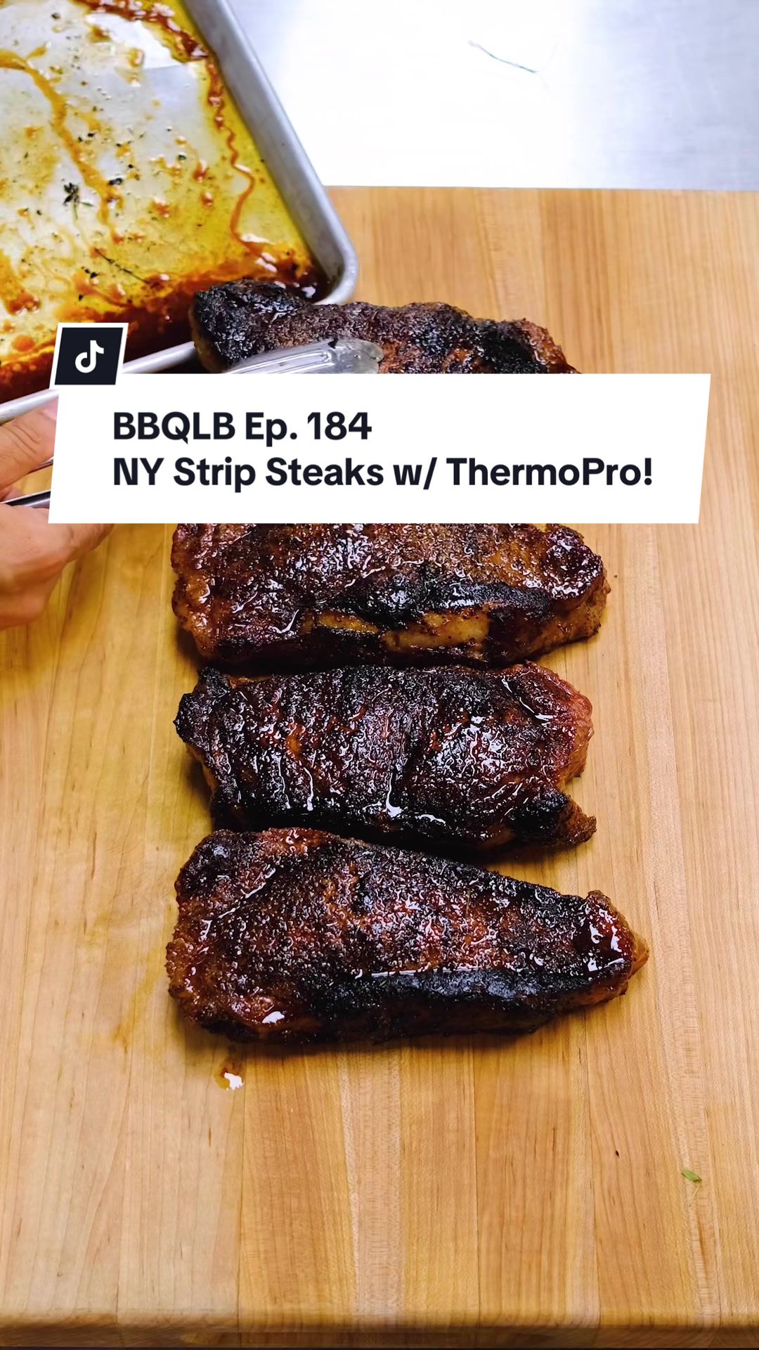 TikTok post by @sweetbabyrayscatering for ThermoPro. Caption reads: [...] Salad 🥩🥔 Featuring the @TempSpike by....