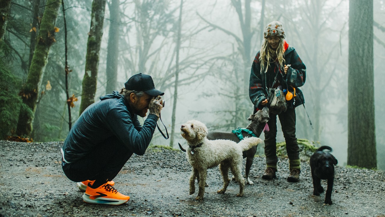 YouTube post by @PeterMcKinnon for Brooks Running. Caption reads: What’s saved my mental health the past 6 months.
