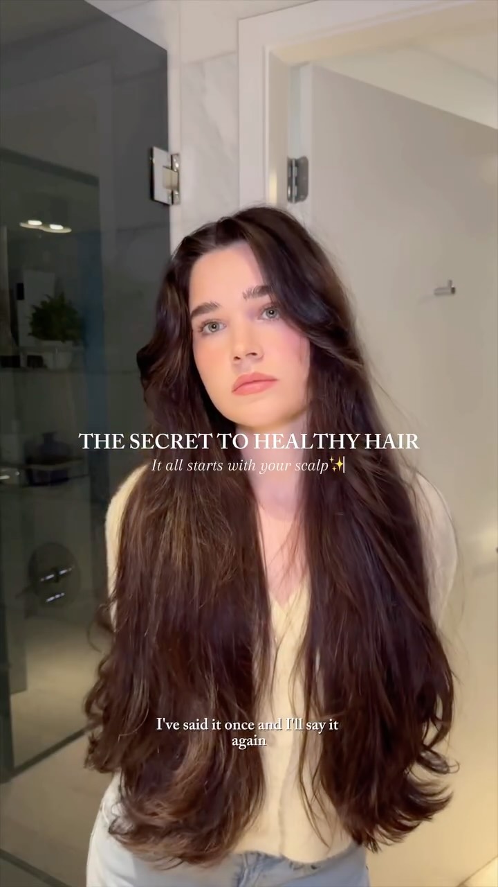 Instagram post by @chlogeddes for Briogeo. Caption reads: [...] hair starts before the shower 🤍 

The....