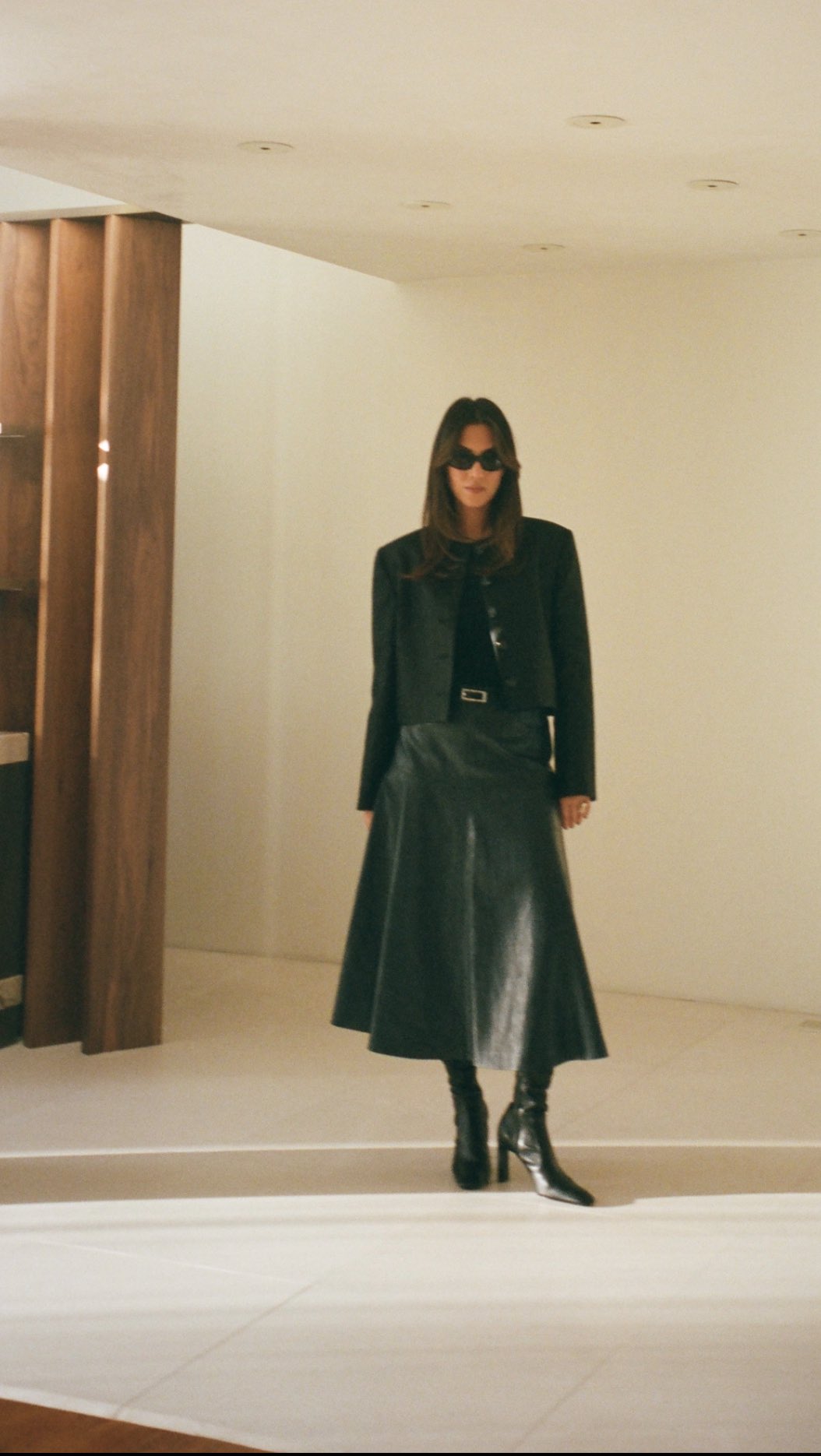 Instagram post by @taniasarin for Saks Fifth Avenue. Caption reads: I used to never wear skirts, but look at me now!....