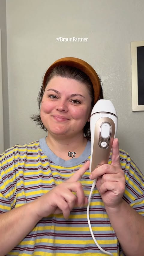 Instagram post by @mollykaynelson for Braun. Caption reads: #BraunPartner #ad trying the @braunbeautyus as a....