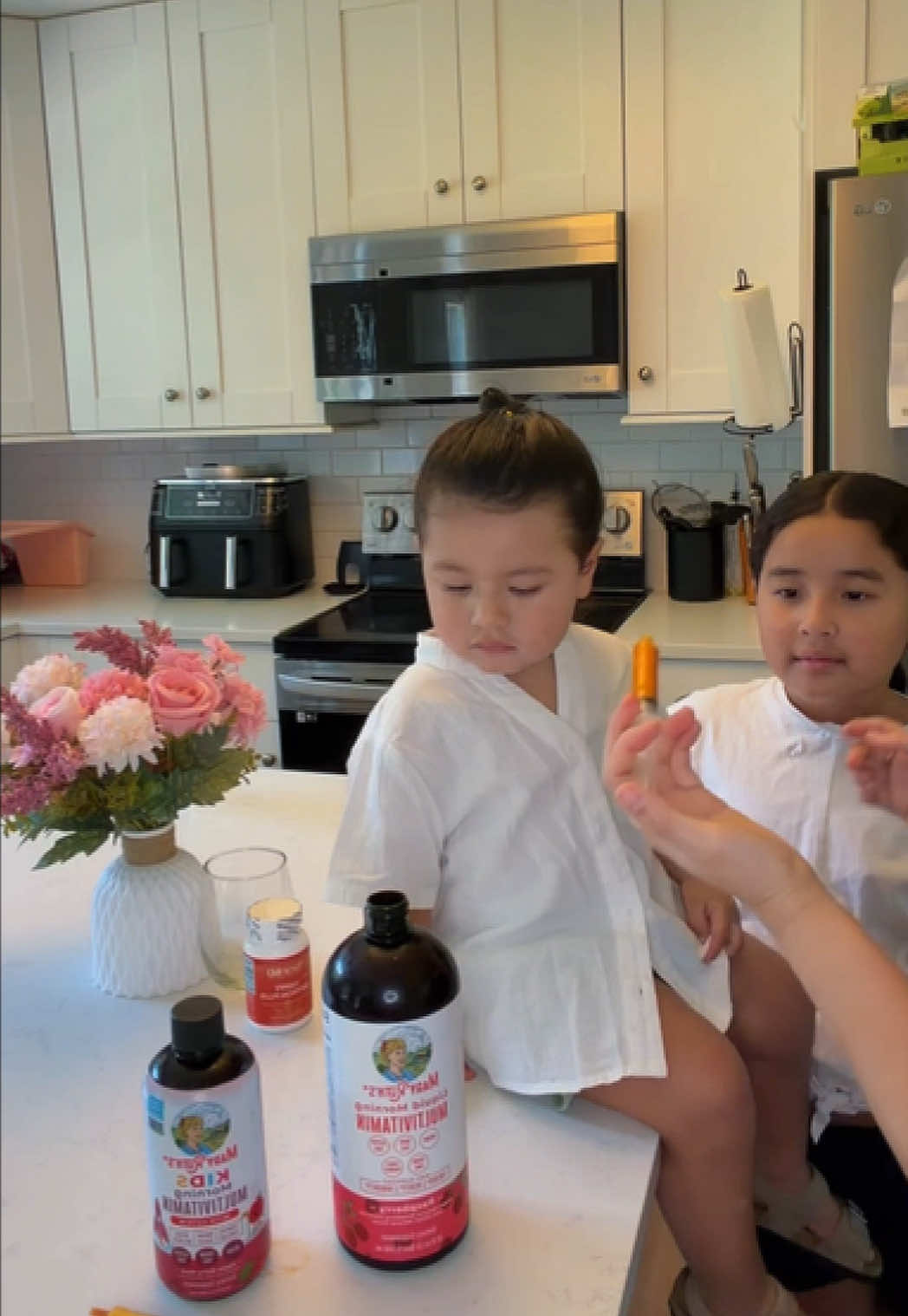TikTok post by @ladylaura2189 for MaryRuth's Kids. Caption reads: Every morning, I try to start my kids’ day with a....