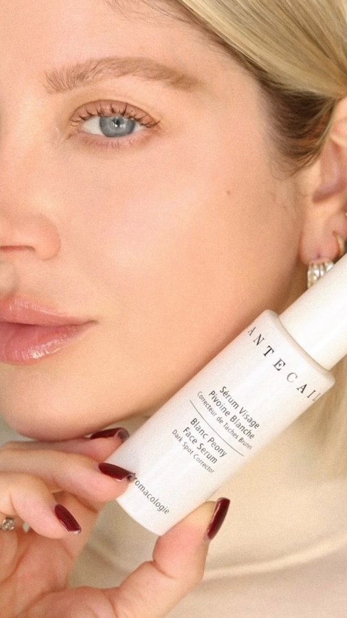 Instagram post by @roses_cloud for Chantecaille. Caption reads: Reset your skin for the holiday season with the....