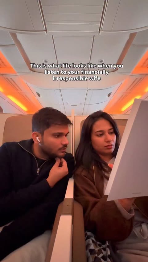 Instagram post by @isanketsingh for Etihad Airways. Caption reads: [...] when she says “let’s upgrade” Trust @etihad....