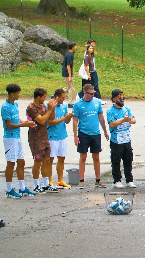 Instagram post by @areyoukiddingtv for Manchester City. Caption reads: Don’t try this at home 😂 @mancity @mideaglobal.