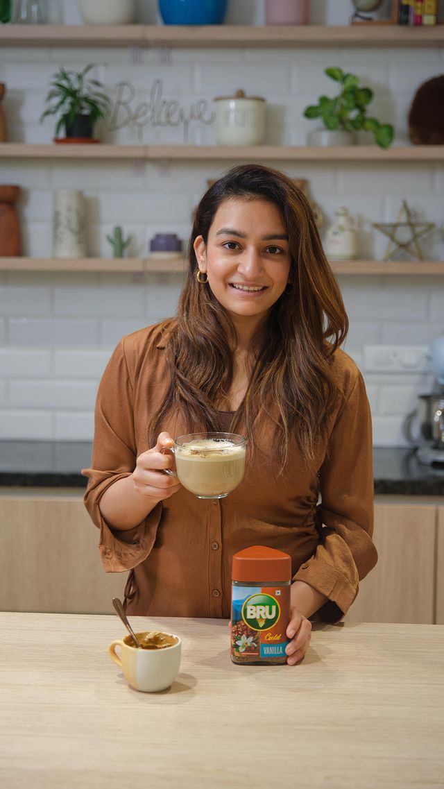 Instagram post by @snehasinghi1 for Bru Coffee India. Caption reads: Vanilla Cappuccino

If you’re a coffee fan like me....