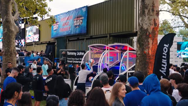 Instagram post by @theroommatesshow for Tommy John. Caption reads: Throwback to the 2024 Roommates Show Block Party....