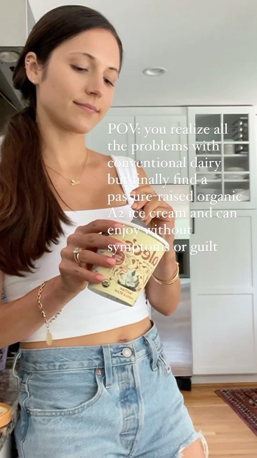 Instagram post by @nourishedbynutrition for Alec's Ice Cream. Caption reads: TRUTH: the quality of your dairy matters. I always....