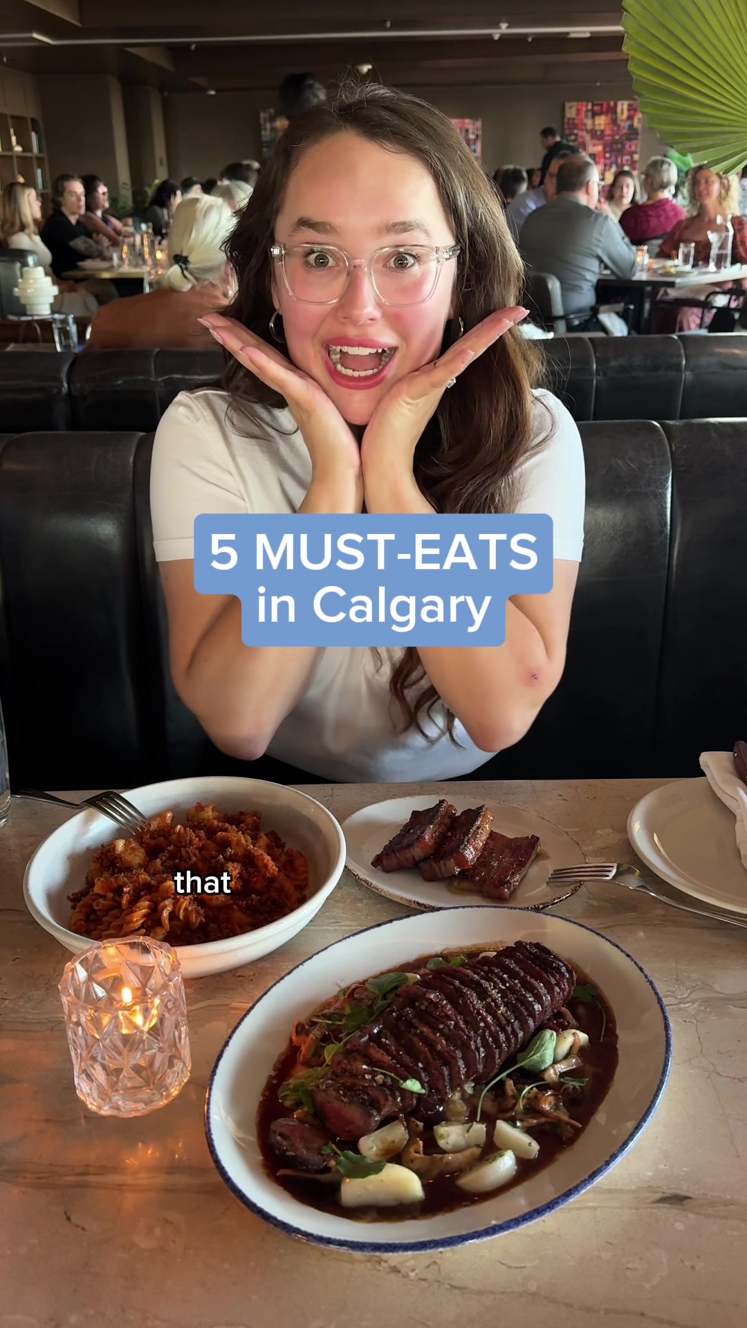 TikTok post by @thatsreallyjen for Tourism Calgary. Caption reads: [...] top spots from my recent trip with @Tourism....