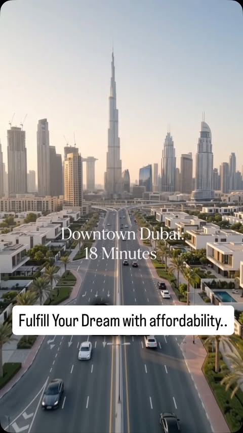 Instagram post by @zansvibes for Danube Properties. Caption reads: [...] in Dubai? 👀✨ At Greenz by @danubeproperties....