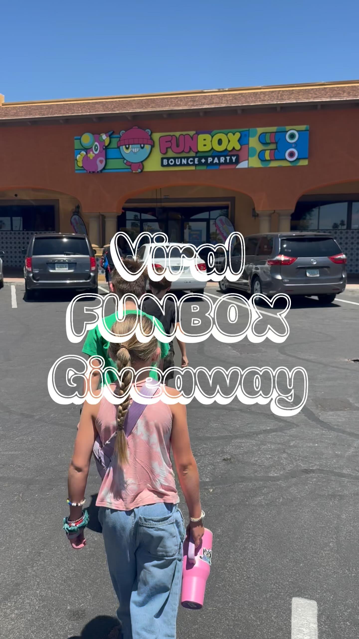 Instagram post by @funcheaporfreeaz for Funbox. Caption reads: 🎉GIANT indoor obstacle course fun just hit....