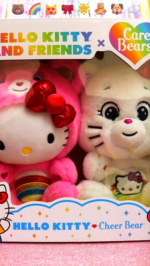 Instagram post by @collectcuteofficial for Care Bears. Caption reads: Care Bears x Sanrio Plushies! 😍 Thank you so much....