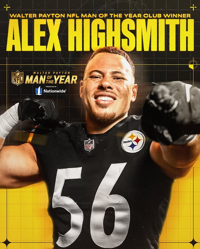 Instagram post by @steelerscr for Nationwide. Caption reads: [...] Man of the Year Award, presented by....
