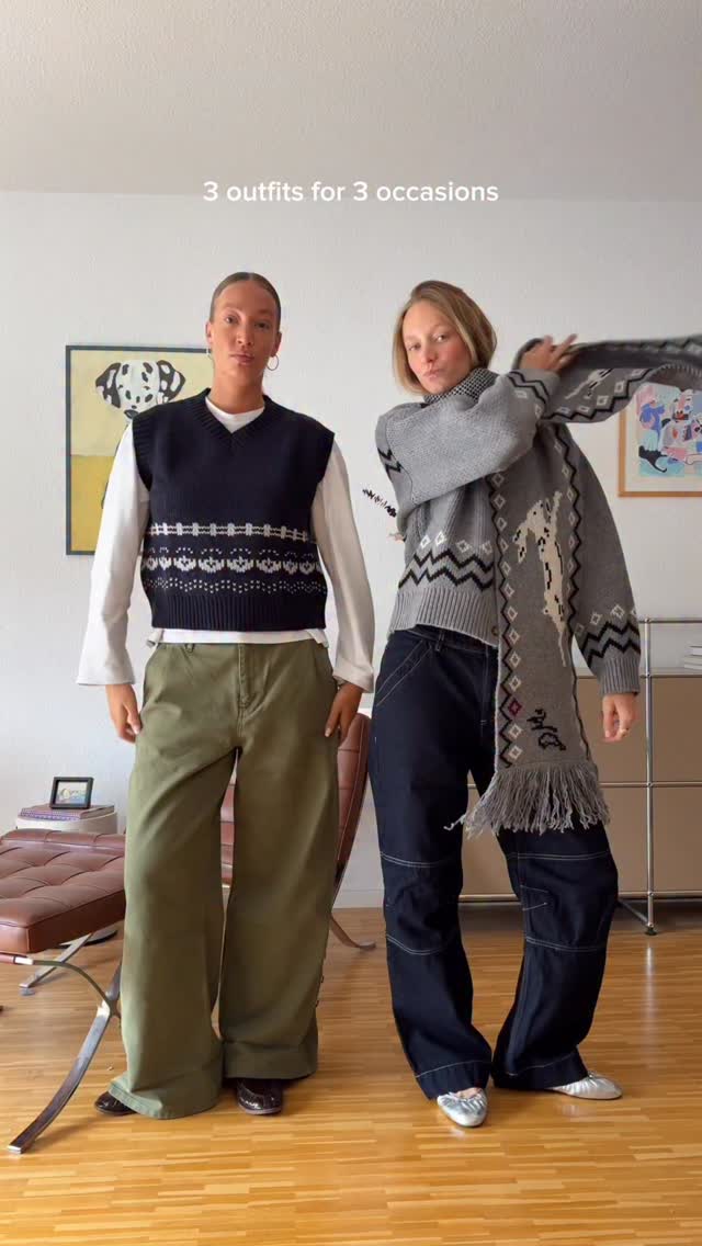 Instagram post by @holylora for Damson Madder. Caption reads: [...] make it double. 3 knitted looks with....