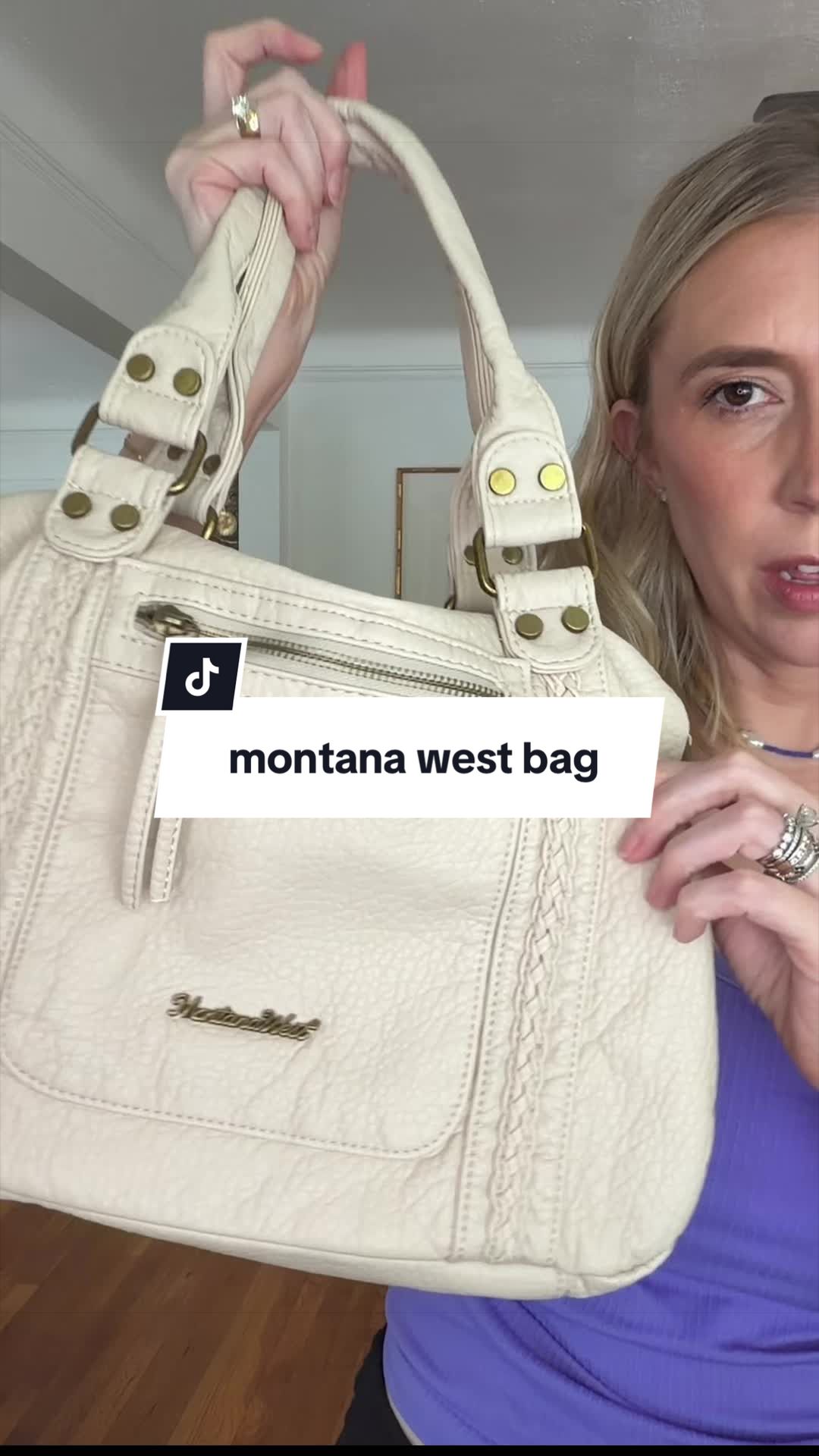 TikTok post by @meredith_marques for Rustic Charm Bootic. Caption reads: @montanawest @Rustic Charm Bootic.