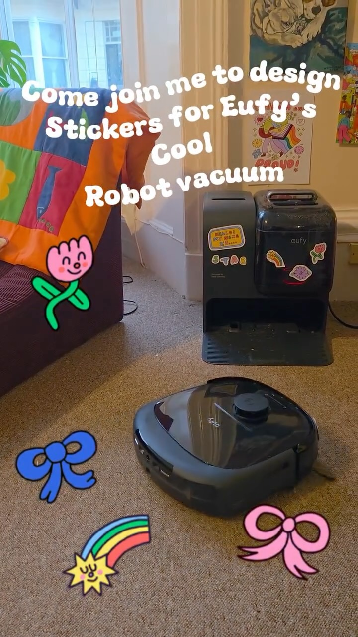 Instagram post by @hellomynameiswednesday for Eufy. Caption reads: [...] fun customising the newest addition to my....