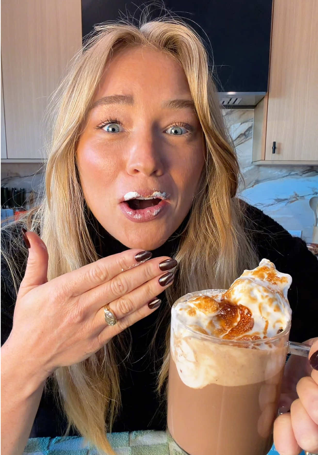 TikTok post by @alixtraeger for Vital Proteins. Caption reads: [...] with marshmallow FLUFF thanks to @Vital....