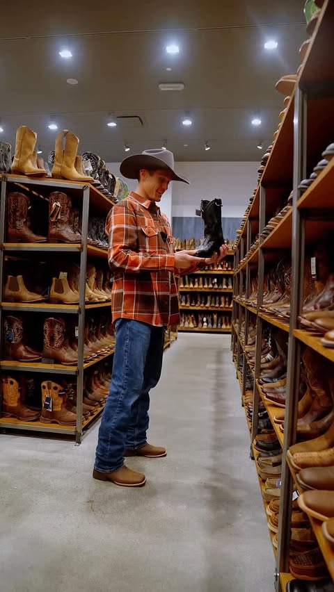 Instagram post by @tufcooper for Boot Barn. Caption reads: Looks like rodeo athlete @tufcooper is leaving....
