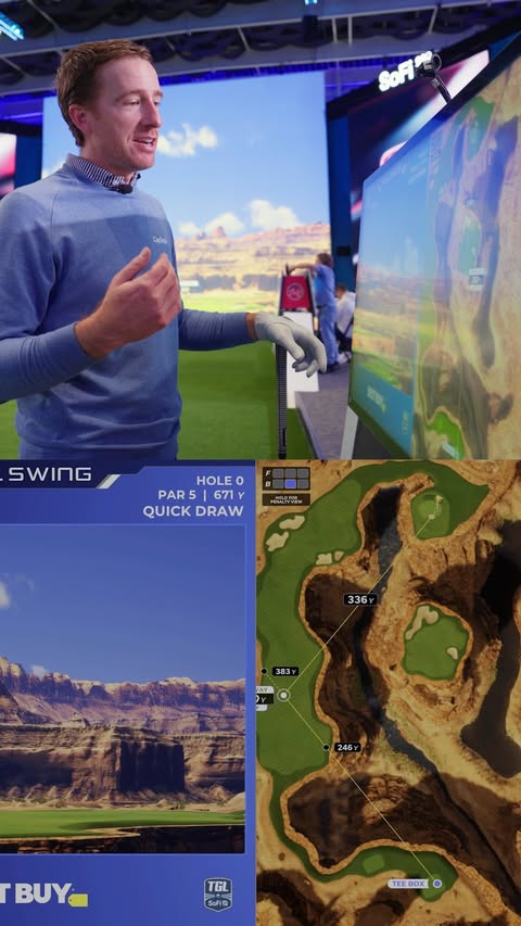 Instagram post by @tglgolf for Best Buy. Caption reads: [...] Draw by using smart strategy from the....