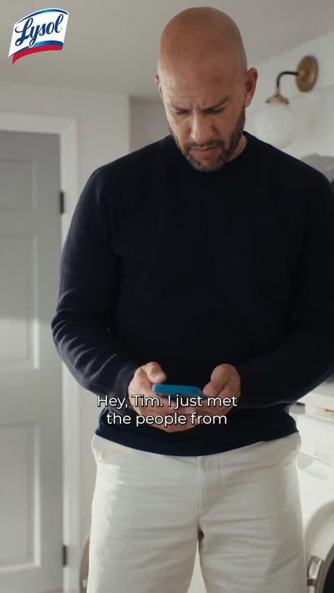 Instagram post by @timhow1 for Lysol. Caption reads: [...] of it. That’s why I’m teaming up with @lysol....
