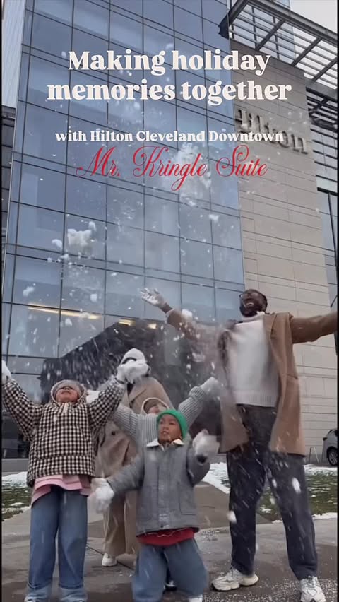 Instagram post by @homeoftheharveys for Hilton Hotels & Resorts. Caption reads: #HiltonPartner Giving the kids (and ourselves) a....