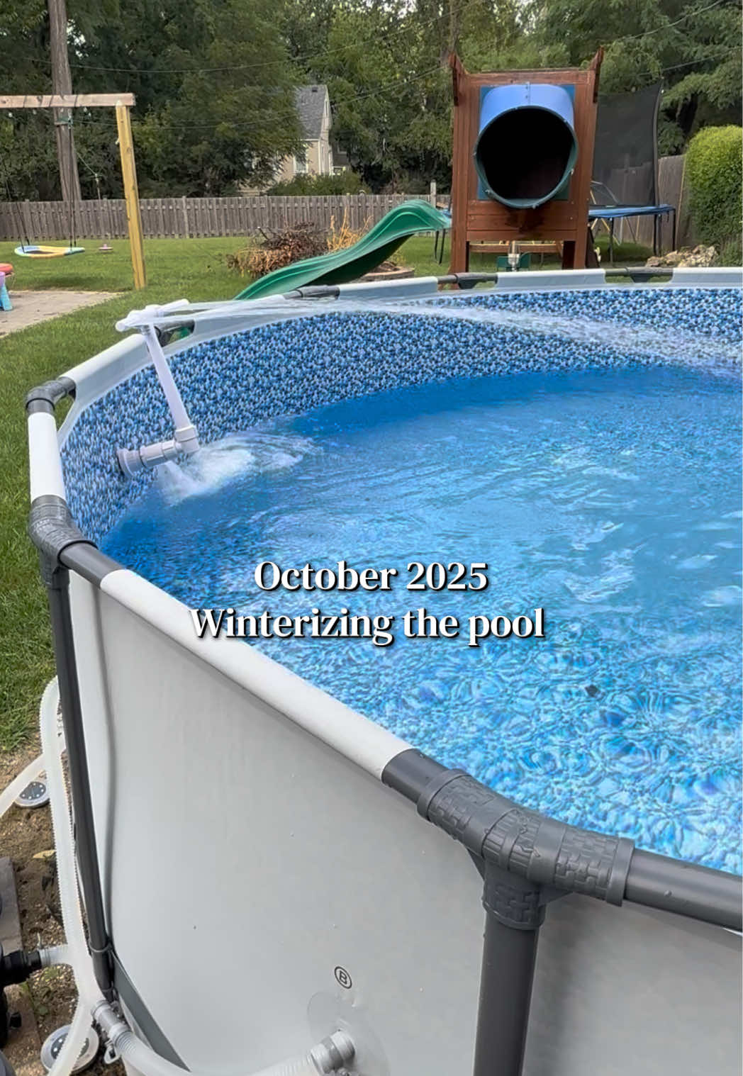 TikTok post by @evelyn._co for Poolhacker. Caption reads: The secret: @Poolhacker_official winterizing....
