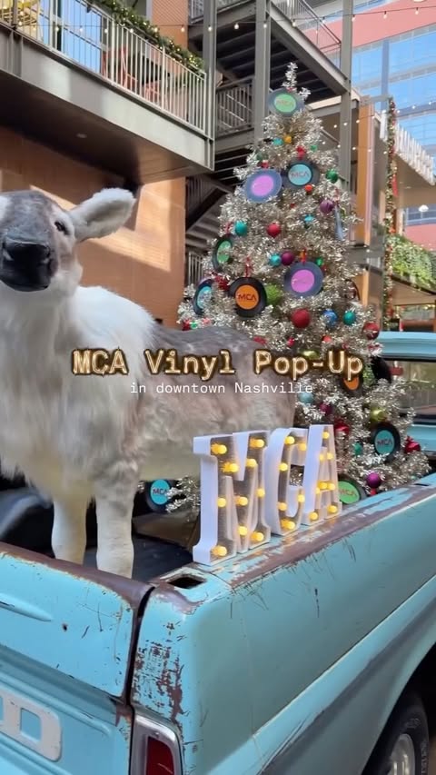 Instagram post by @nashvillesocialchair for Victrola. Caption reads: MCA’s first-ever Vinyl Truck is rolling into Fifth....