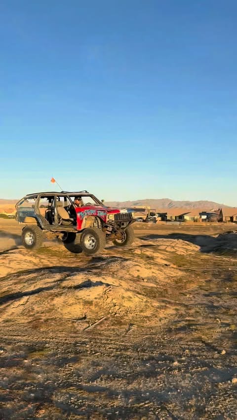 Instagram post by @highdeserttt for Raceline Wheels. Caption reads: [...] break in these @general_tire X3 and....