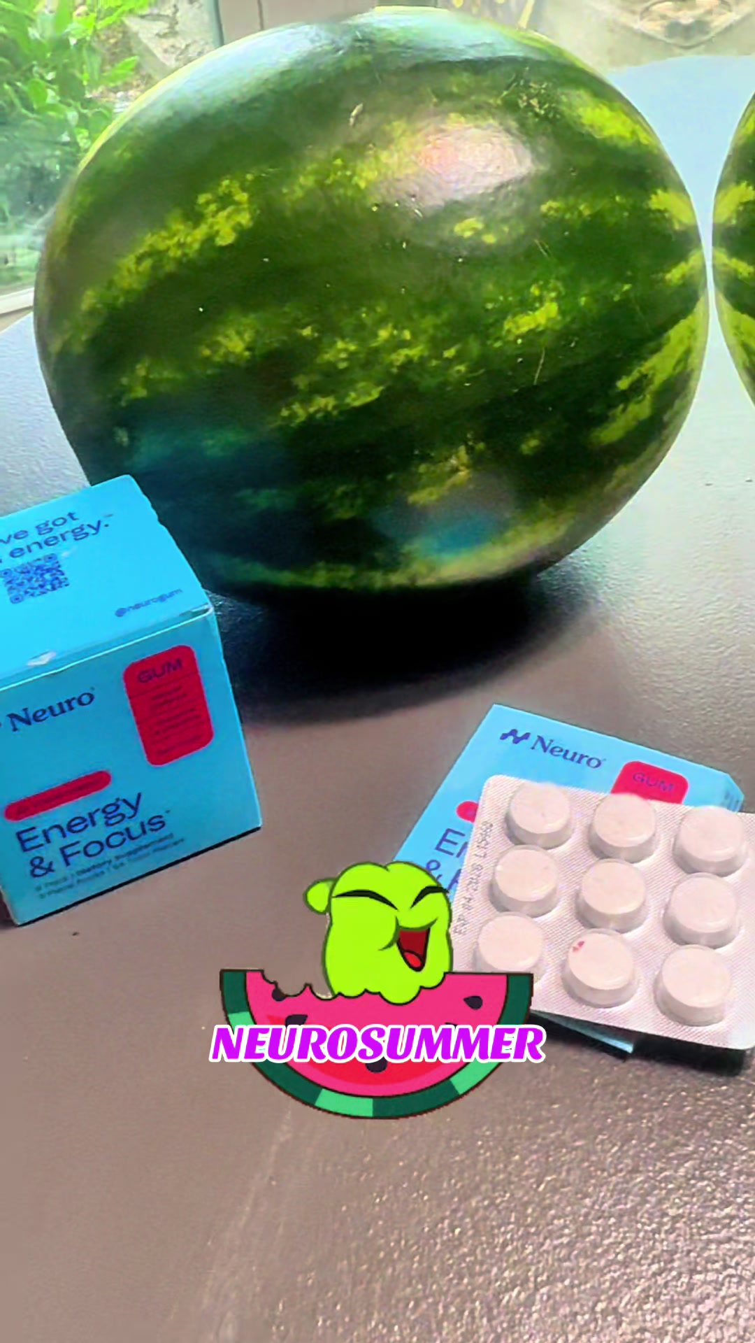 TikTok post by @garagewino for Neuro. Caption reads: [...] 20 mg natural caffeine and no sugar!....