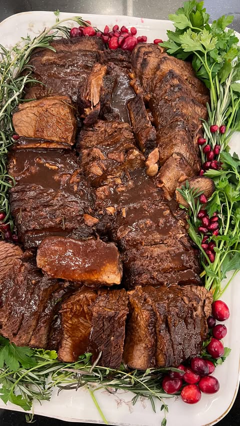 Instagram post by @kdmkitchen for J.Crew. Caption reads: Brisket Recipe for private cheffing! 

7 Lbs Beef....