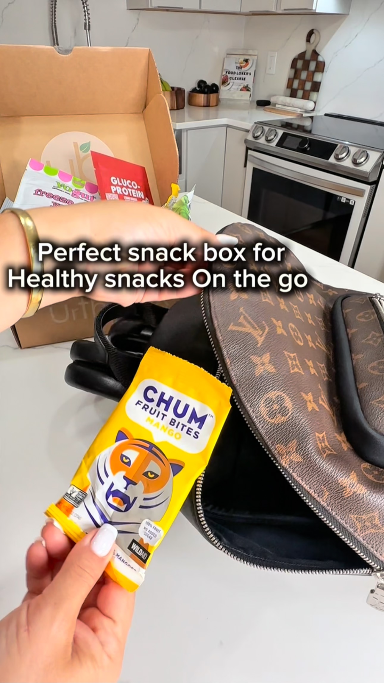 Instagram post by @cookwithchan for Urthbox. Caption reads: #AD Healthy- Non GMO Snacks 

School is here &....