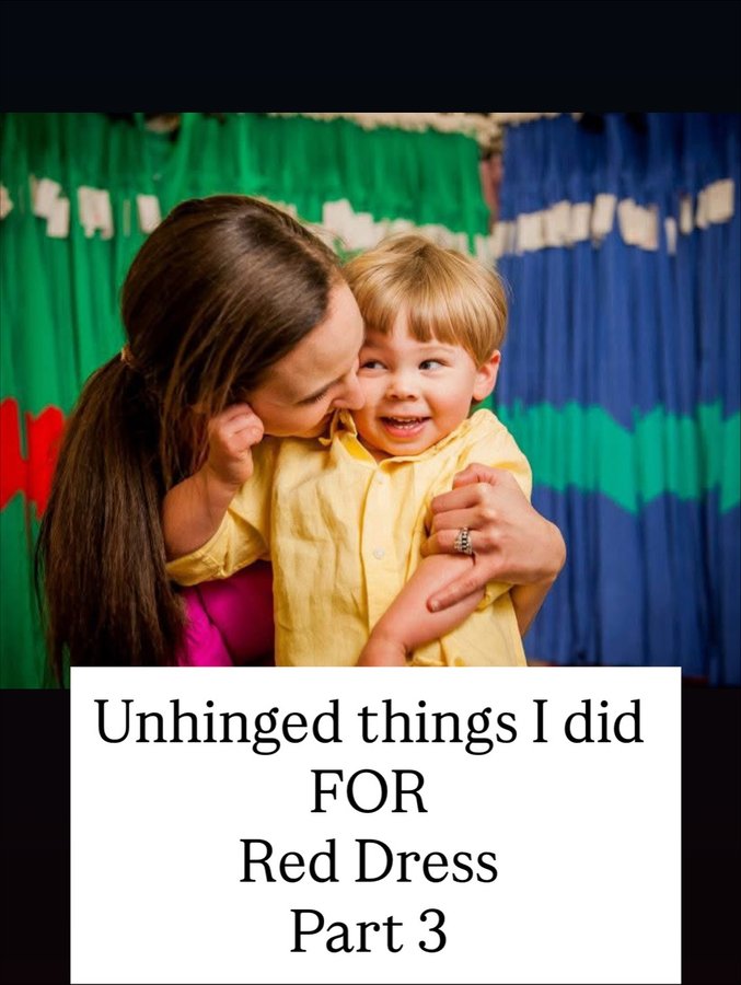 Instagram post by @dianaathenabest for Red Dress. Caption reads: Built this brand with 10% strategy, 90% feral....