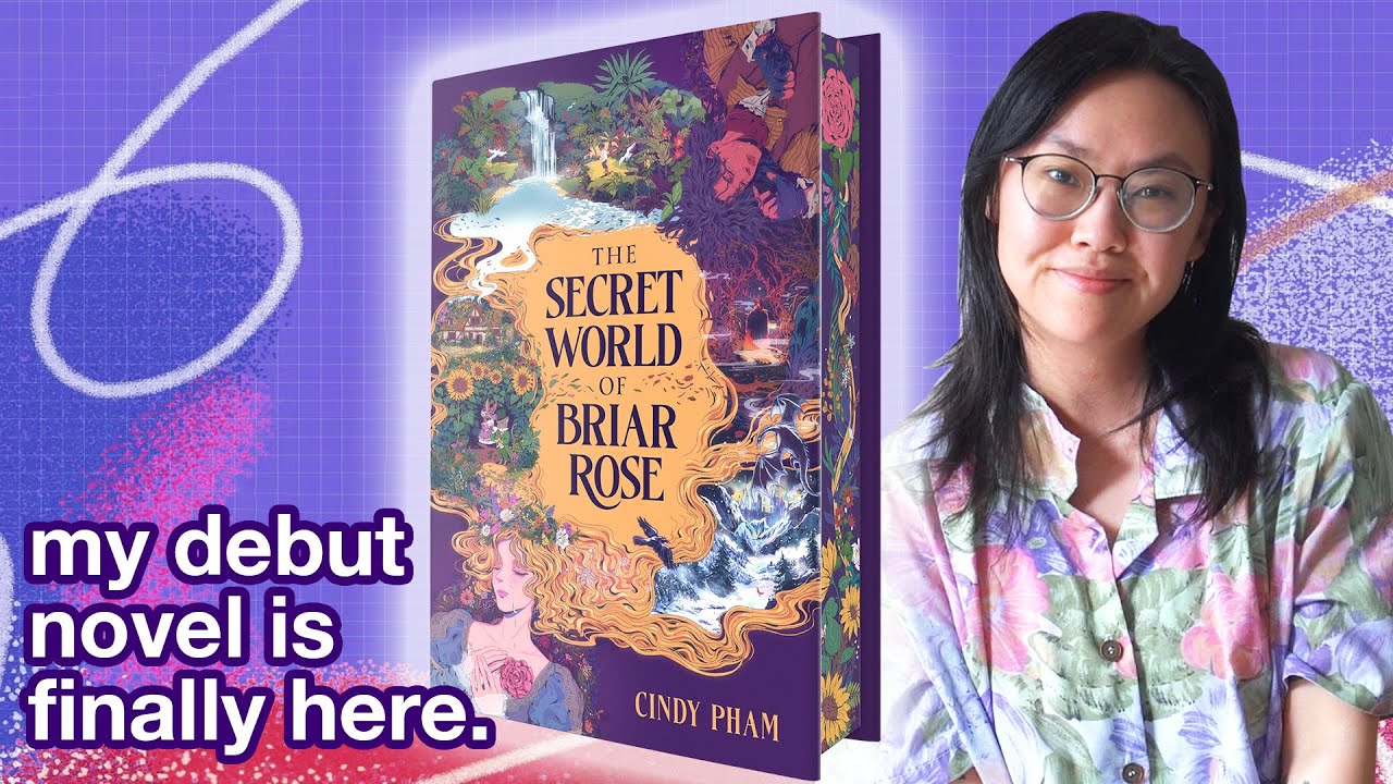 YouTube post by @readwithcindy for Goodreads. Caption reads: Introducing my debut novel: The Secret World of....