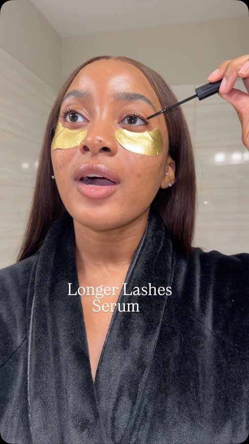 Instagram post by @amaniwortham for UKLASH. Caption reads: @uklash serum is reviving my lashes! Get you some!....