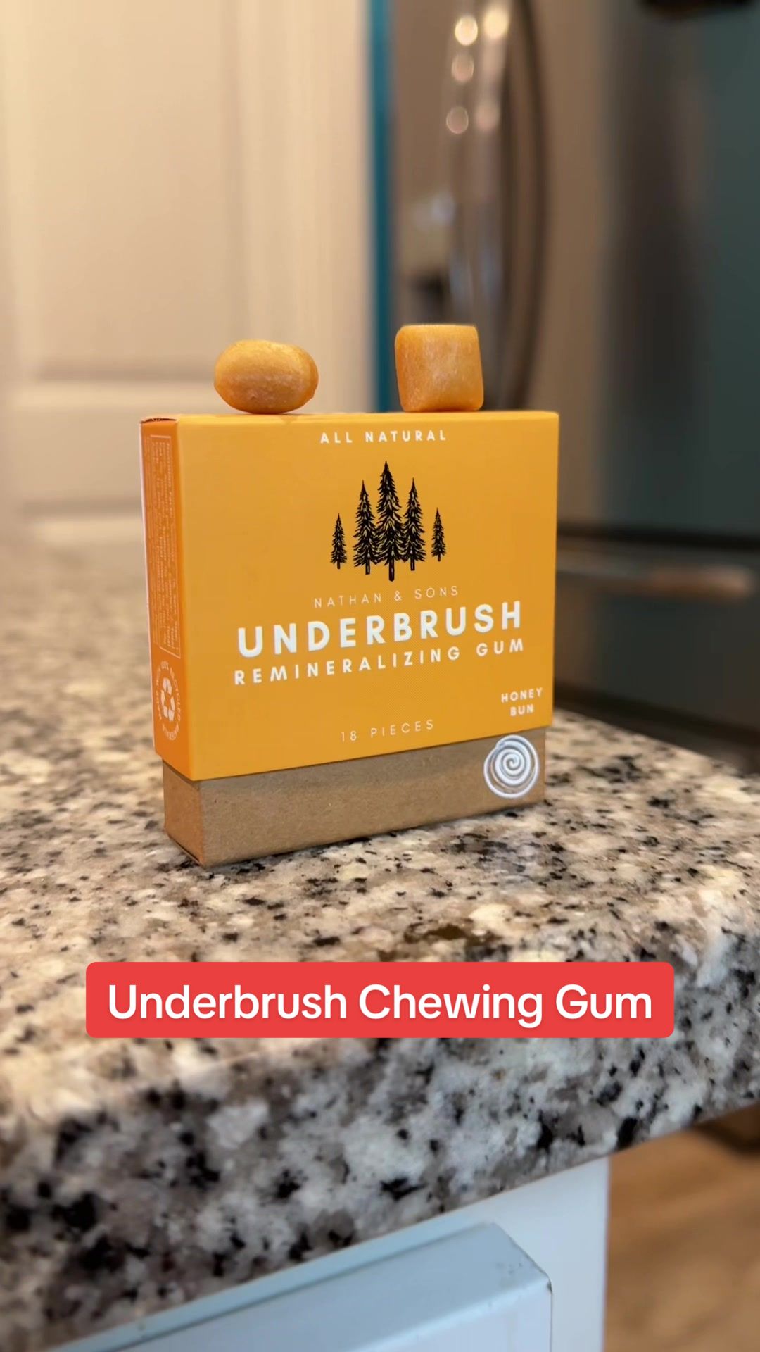 TikTok post by @graveyardgoonz for Nathan & Sons. Caption reads: Your gum shouldn’t be chewing you #chewinggum #gum....