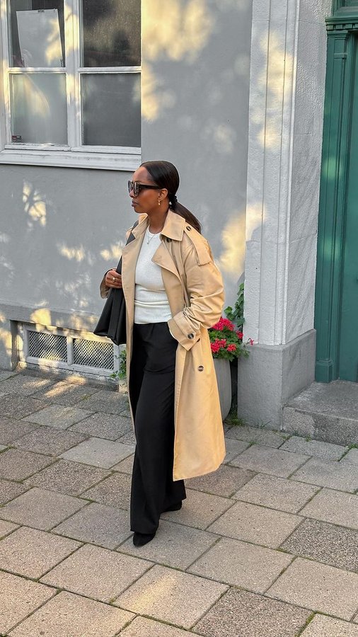 Instagram post by @femmeblk for Cubus. Caption reads: (AD) 5 wool outfit inspiration for early autumn.....