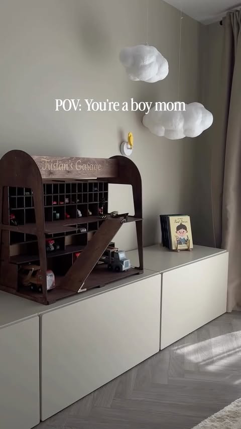 Instagram post by @byggeligt.home for Enjoy The Wood. Caption reads: Comment “LINK” for this beautiful garage and a....
