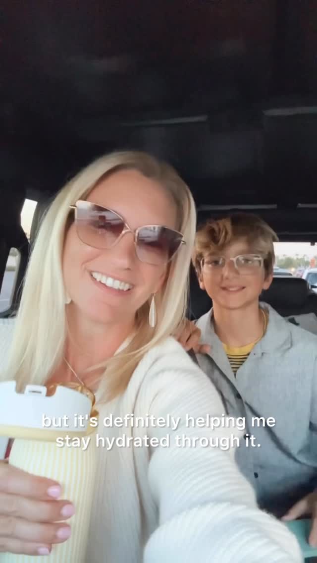 Instagram post by @raisingtwinboys for Simple Modern. Caption reads: From school drop-offs to snack runs and everything....