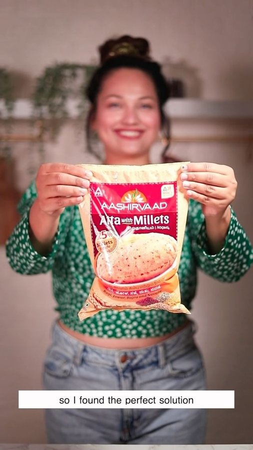 Instagram post by @yumcurry88 for Happy Tummy. Caption reads: Add the power of millets in your daily chapatis....