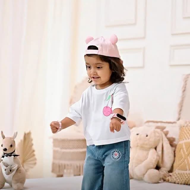 Instagram post by @samartha_khese for Babyhug. Caption reads: One girl, many moods and even more outfits!....