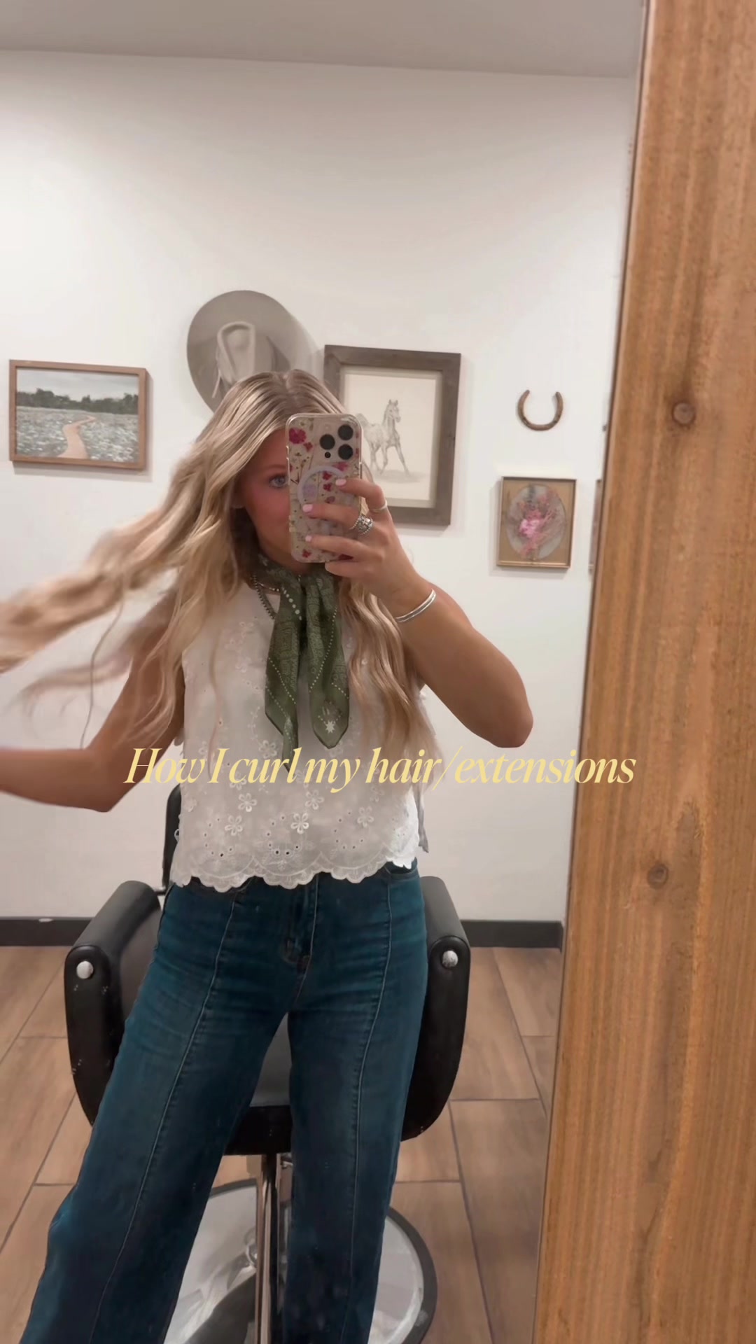 TikTok post by @cassidy_gerlach for Sunny Hair. Caption reads: [...] #haircurlingtutorial #hairstylist....