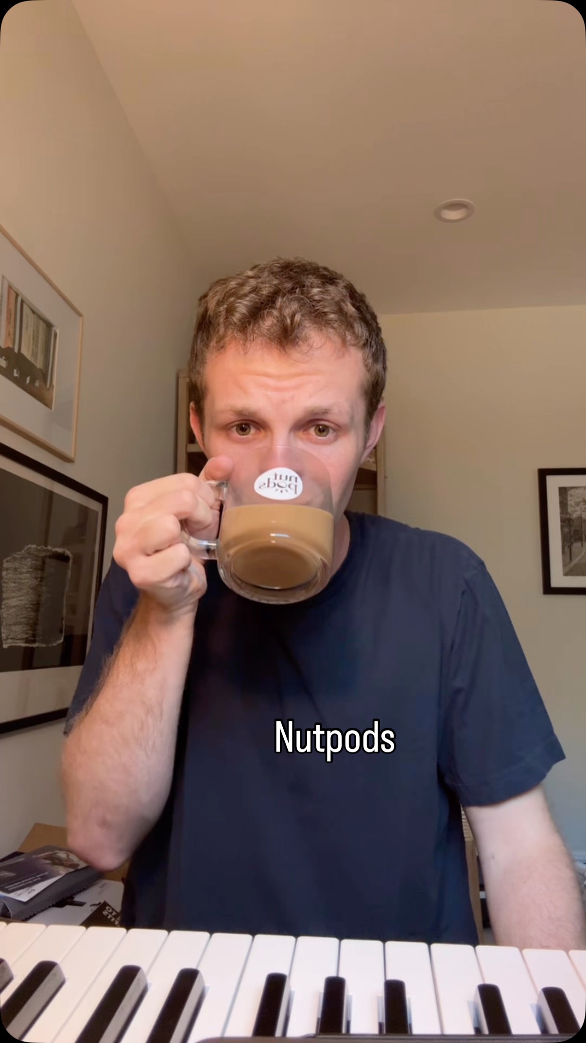 Instagram post by @frostedjake for nutpods. Caption reads: Ballad for @nutpods #pumpkinspice #ad.