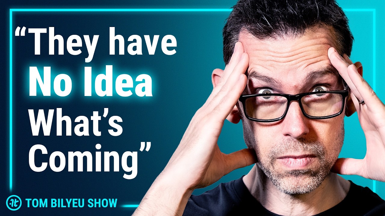 YouTube post by @TomBilyeu for ButcherBox. Caption reads: The Left Just Won Everything — Is An Economic....