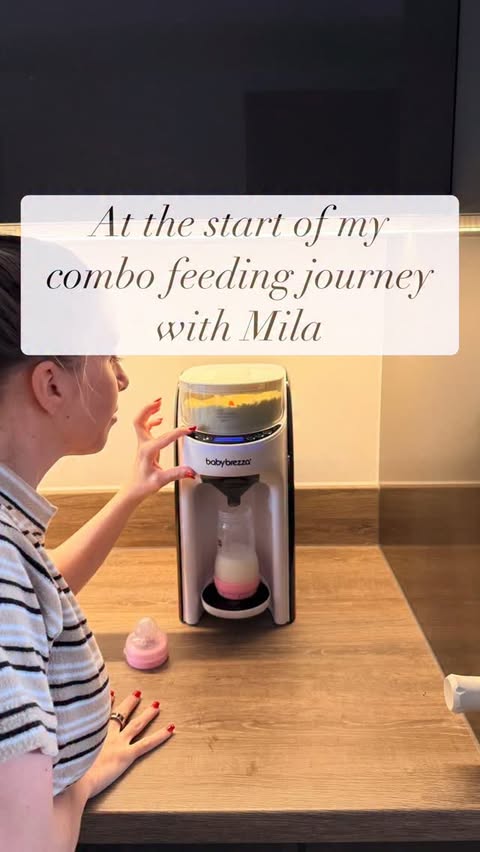 Instagram post by @create_make_and_play for Baby Brezza. Caption reads: [...] Now? A few taps with the Baby Brezza—and....