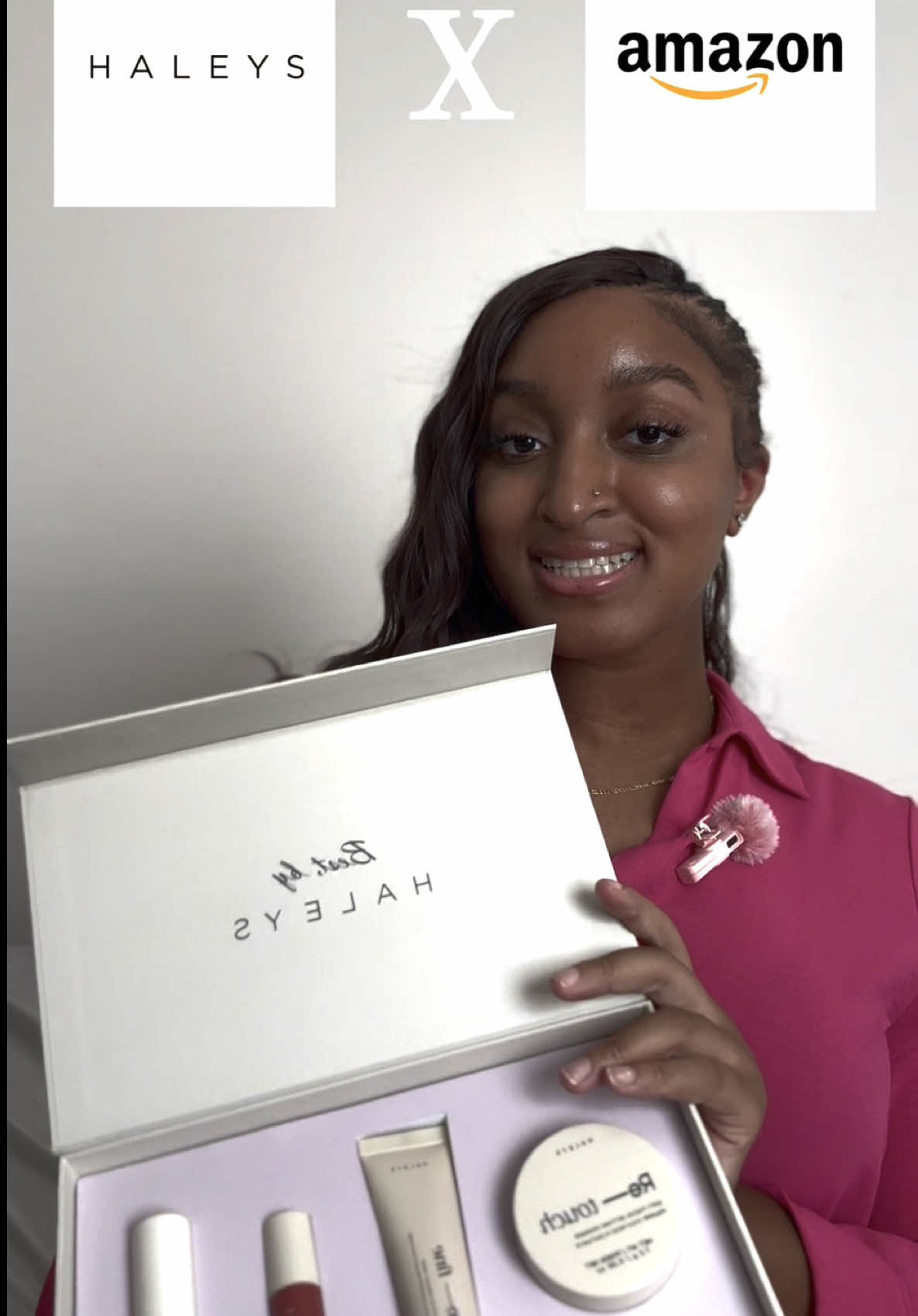 TikTok post by @nayneecia for HALEYS. Caption reads: @HALEYS Beauty sent me their Best-Selling [...].