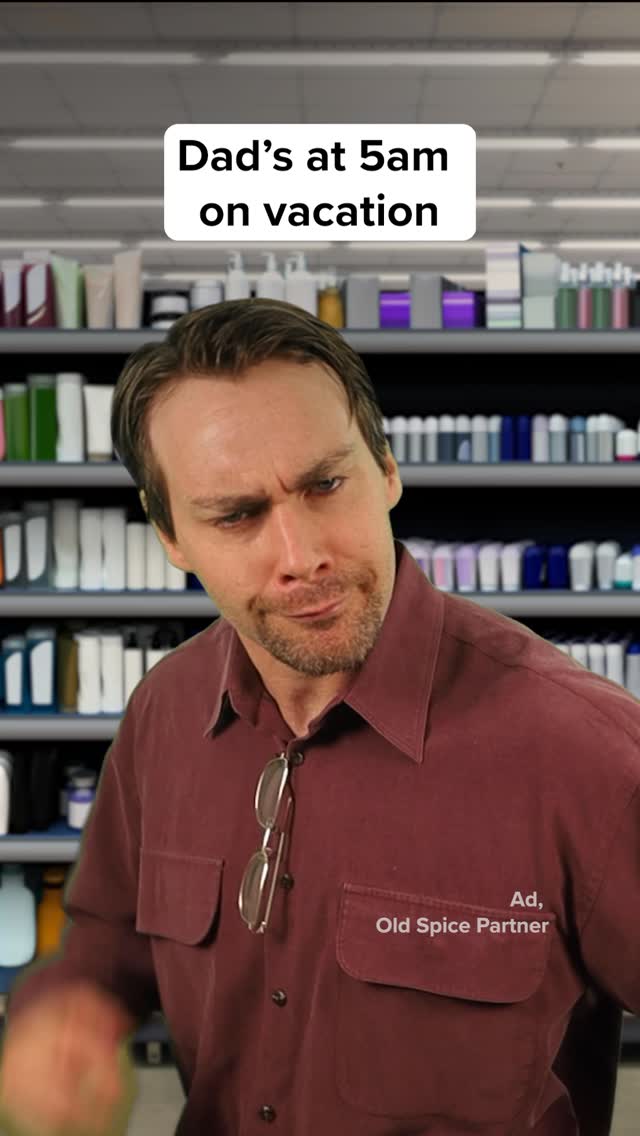 Instagram post by @sean.colby for Old Spice. Caption reads: #Ad One sniff of Old Spice Fiji deodorant and dads....