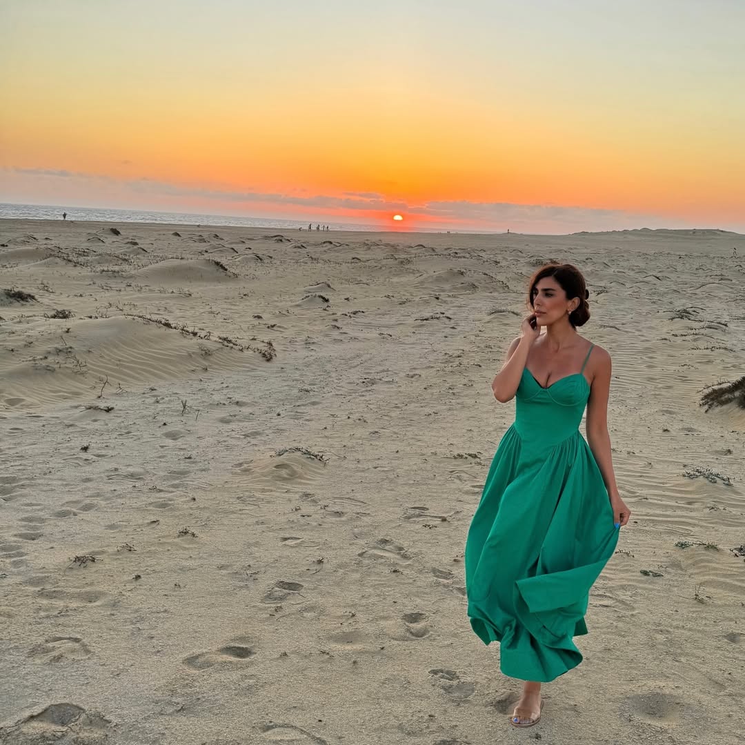Instagram post by @monaabedian for ASTR The Label. Caption reads: [...] capturing moments 🌅✨ with my @astrthelabel....